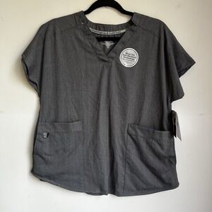 Cuddl Duds Climate‎ Right Scrub Top Women's Size Small New With Tags Grey Shirt